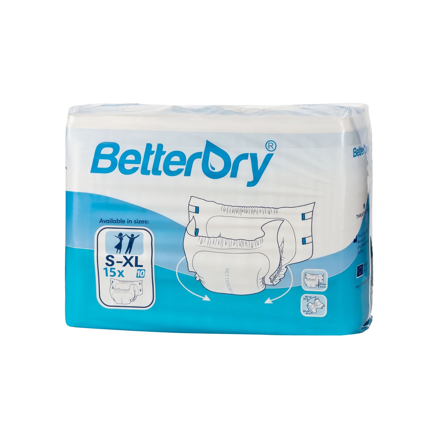 BetterDry 10 / Adult Diapers - Crinklz - 10400P